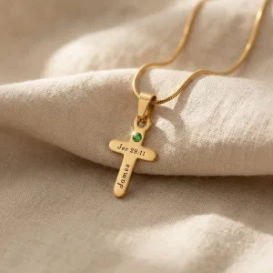 Cross with name necklace
