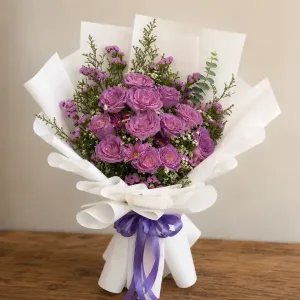 Lavender Elegance Rose Bouquet