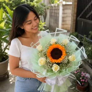 Sunshine & Snow Bouquet