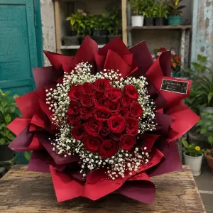 Crimson Heart Rose Bouquet