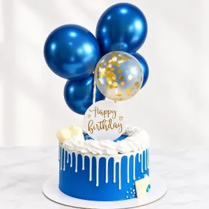 Drip Cake with Balloon Topper – Choco Truffle, Mocha, Vanilla Strawberry