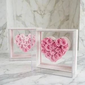 Preserved Pink Rose Heart Display Box | Philippines