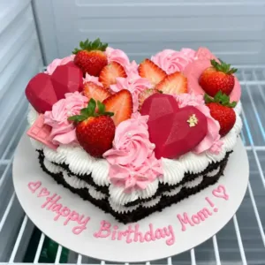 Strawberry Heart Cake with Vanilla Icing | Manila Philippines